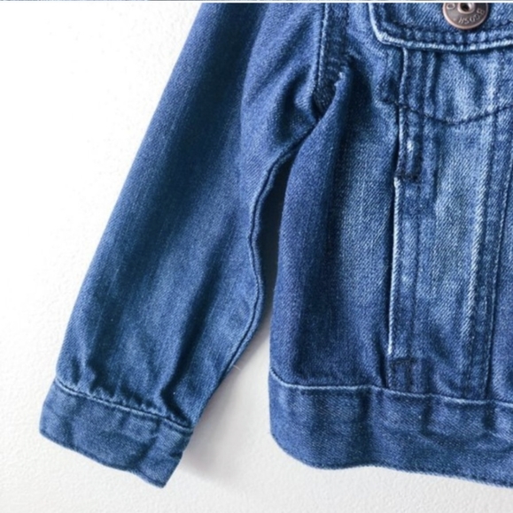 4/$15 OSHKOSH Classic dark wash denim baby jean jacket 2T 24m unisex - Picture 3 of 11